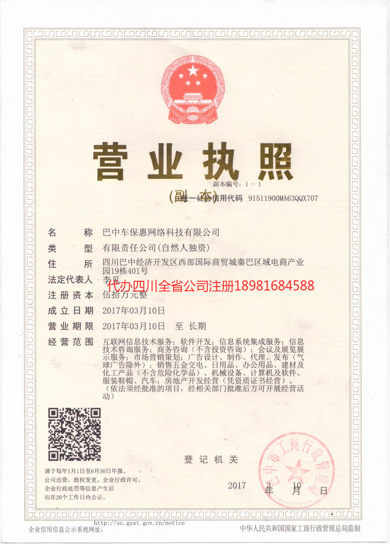 梁平梁平车保惠网络科技有限公司